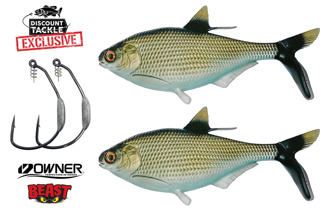 Sale 13 Fishing Coalition BAMF Shad 8 inch Swimbait and Hook Combo
